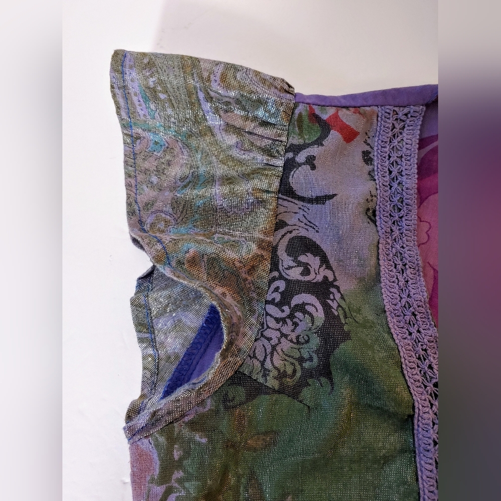 Jayli Patchwork Boho Flutter Sleeve Maxi Dress Si… - image 8